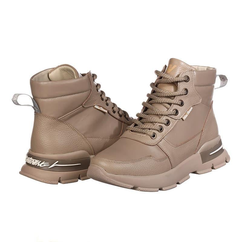 Кроссовки женские Nika Veroni 3217 кожаные р. 36 Бежевый (20214)