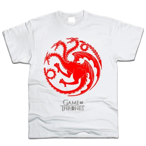 Футболка Fruit of the Loom House Targaryen "Game of Thrones" XL Белый (6193141)