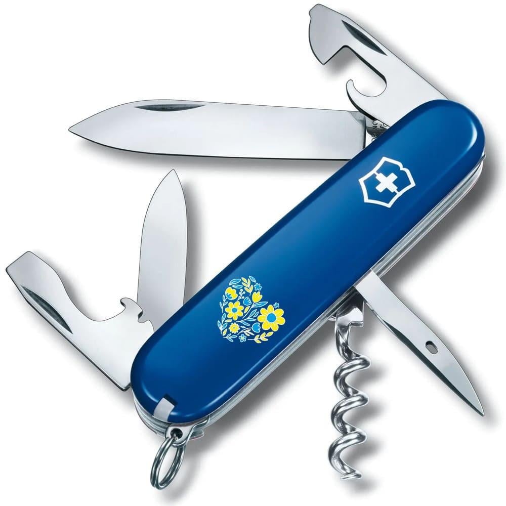 Ніж складаний швейцарський Victorinox Spartan Ukraine Квіткове серце 12 функцій 91 мм (619689)