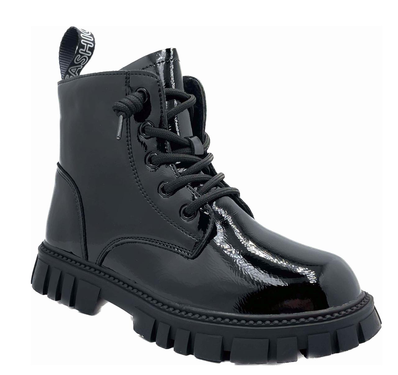 Черевики демісезонні для дівчаток Apawwa NQ4222/27 р. 27 Чорний