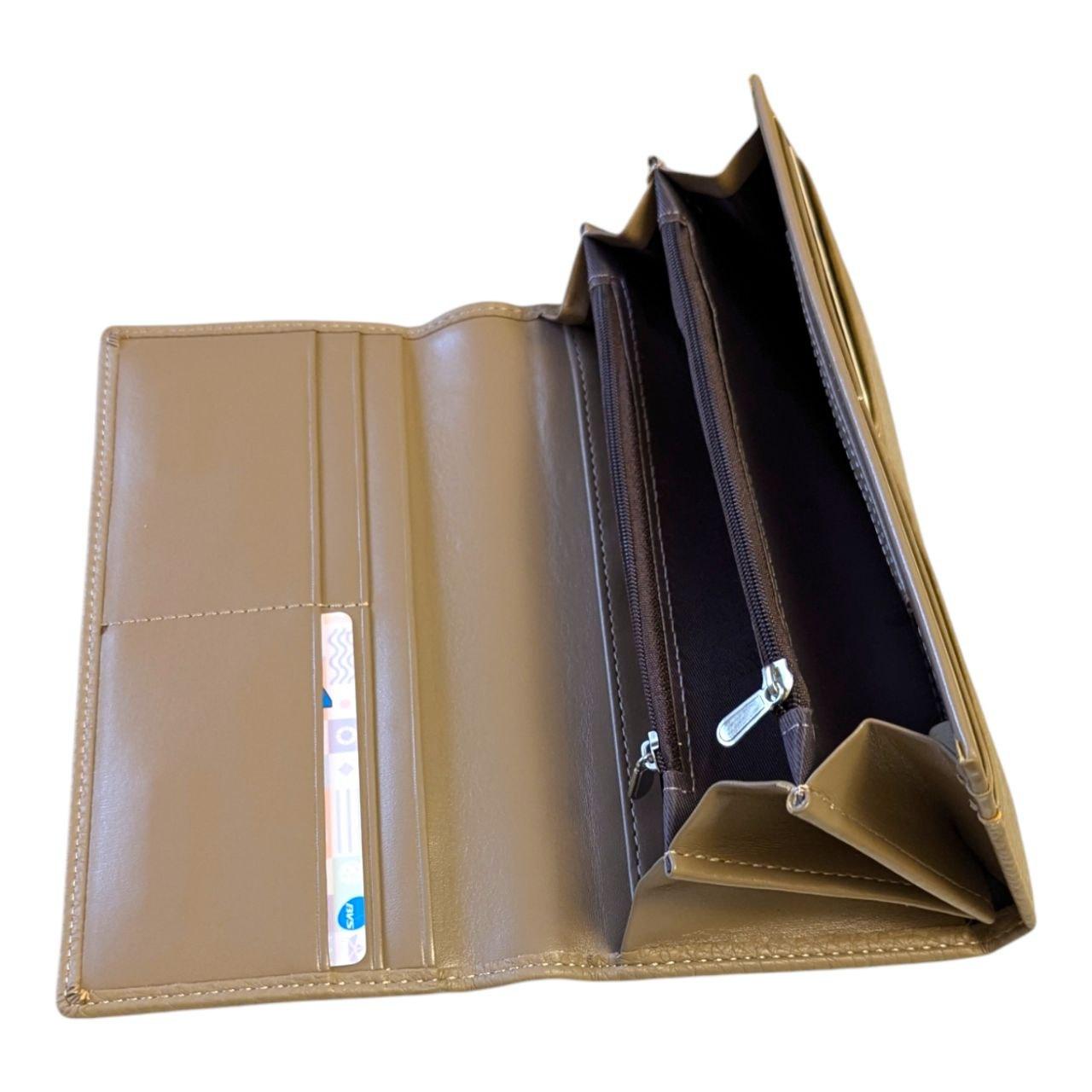 Гаманець жіночий екошкіра на магніті із зовнішнім відділенням для монет Saralyn Бежевий (3211A) - фото 2 Гаманець жіночий екошкіра на магніті із зовнішнім відділенням для монет Saralyn Бежевий (3211A) - фото 2