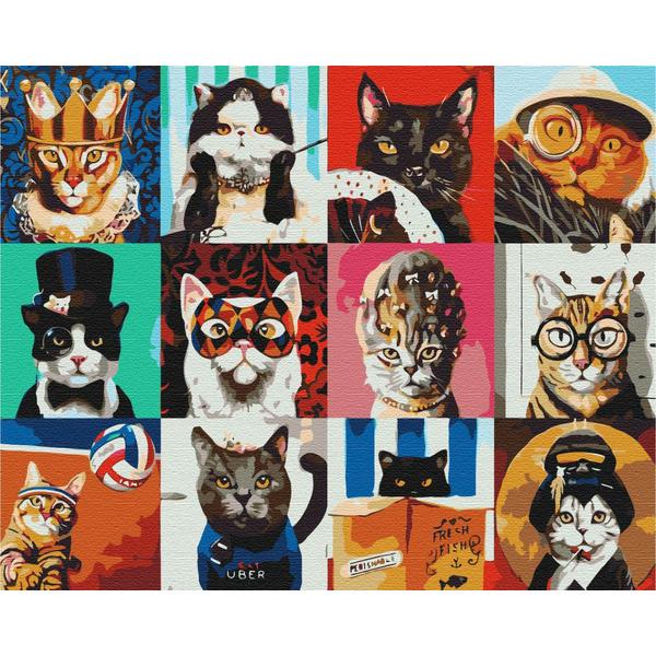 Картина по номерам Brushme Цветы Кото-коллаж 40х50 см в термопакете (BS37980-mt)