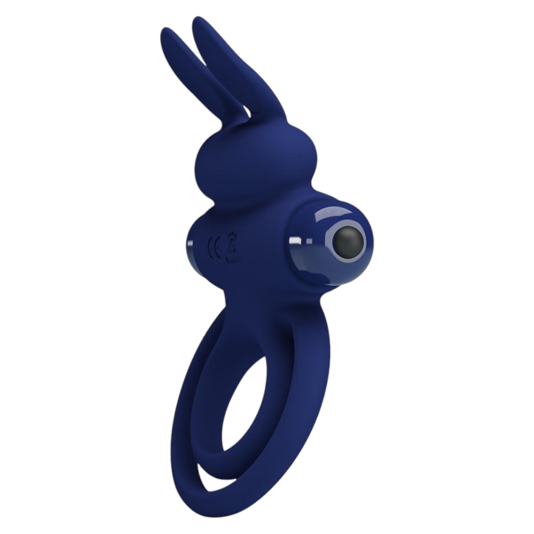 Виброкольцо силиконовое Pretty Love Powerful ring blue LyBaile с стимулятором клитора