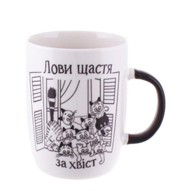 Чашка фарфоровая Flora Веселые коты 0,45 л (DR015190)