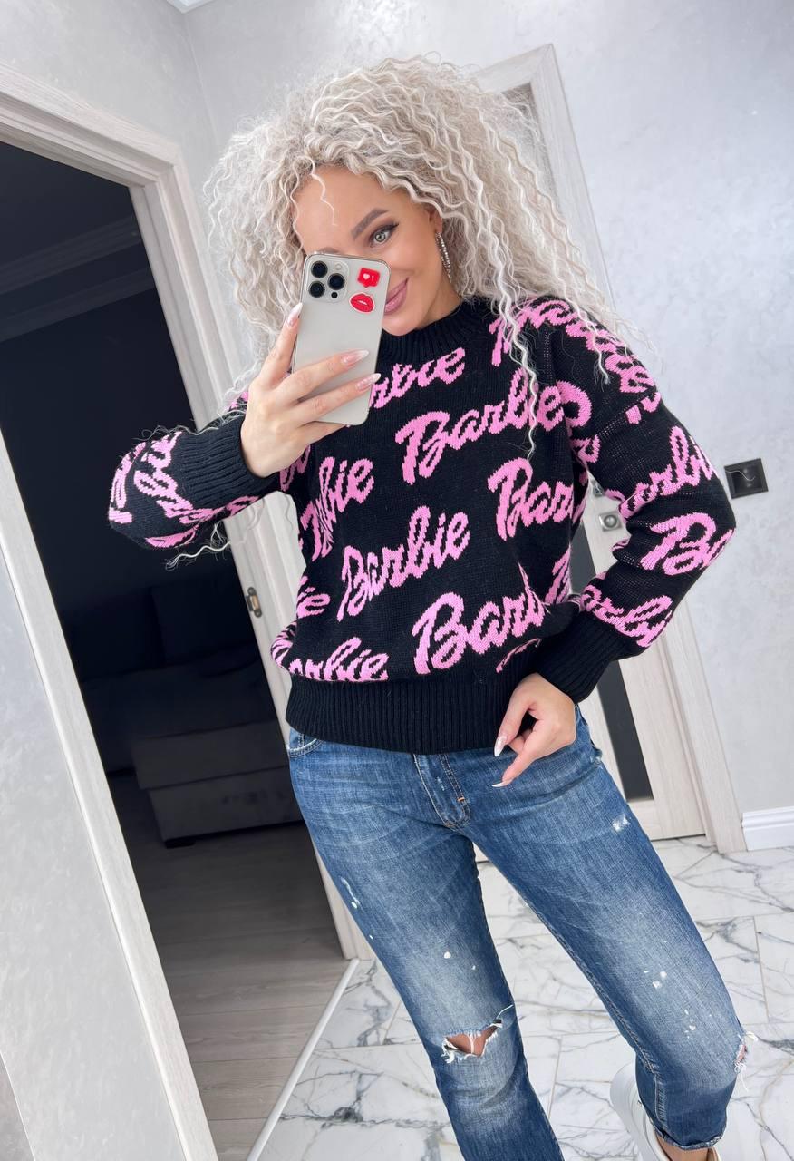 Свитер женский Barbie р. 42-50 Черный (1692)
