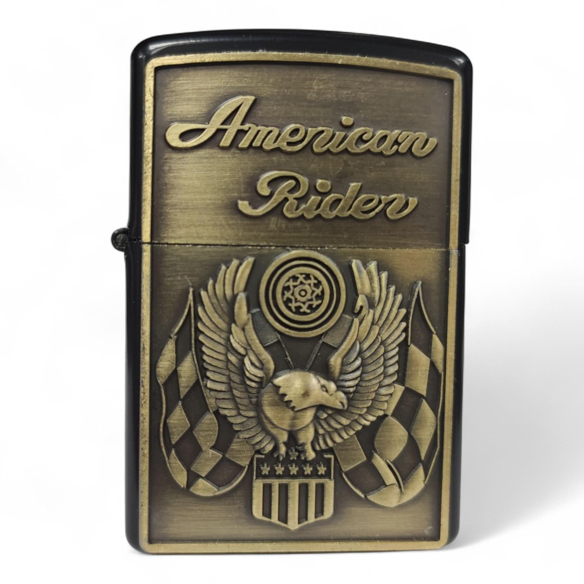 Зажигалка бензиновая American Rider HL-498 Brass в подарочной упаковке (26154772)