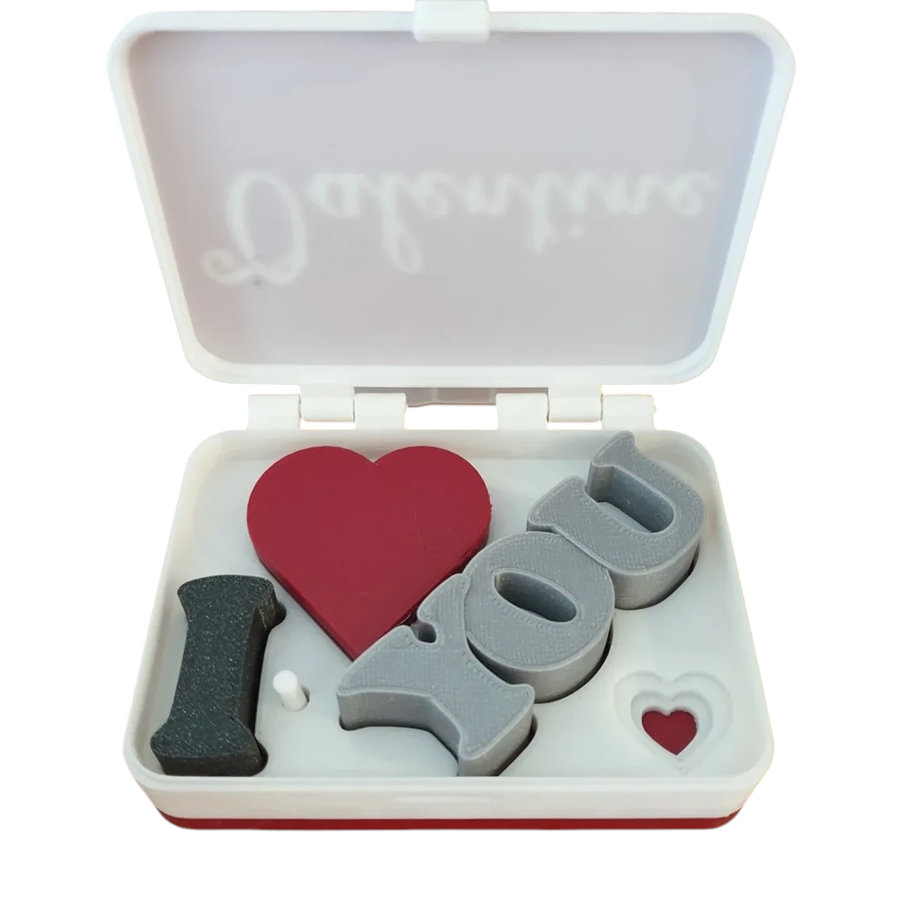 Валентинка-коробочка Valentine's I Love You in a Box 3D-печатная 12 см
