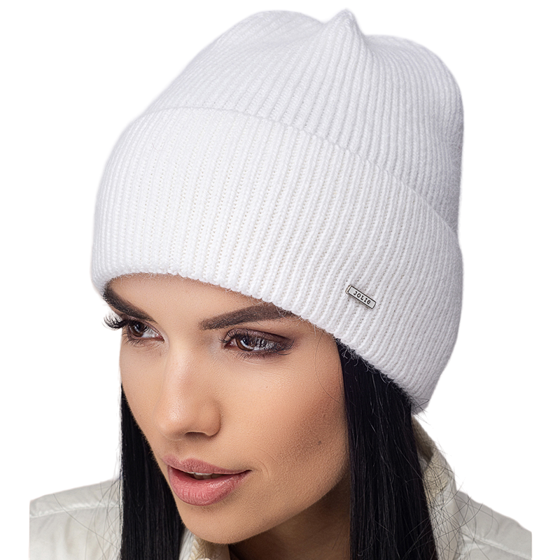 Шапка шерстяная женская Leks Агава one size Белый