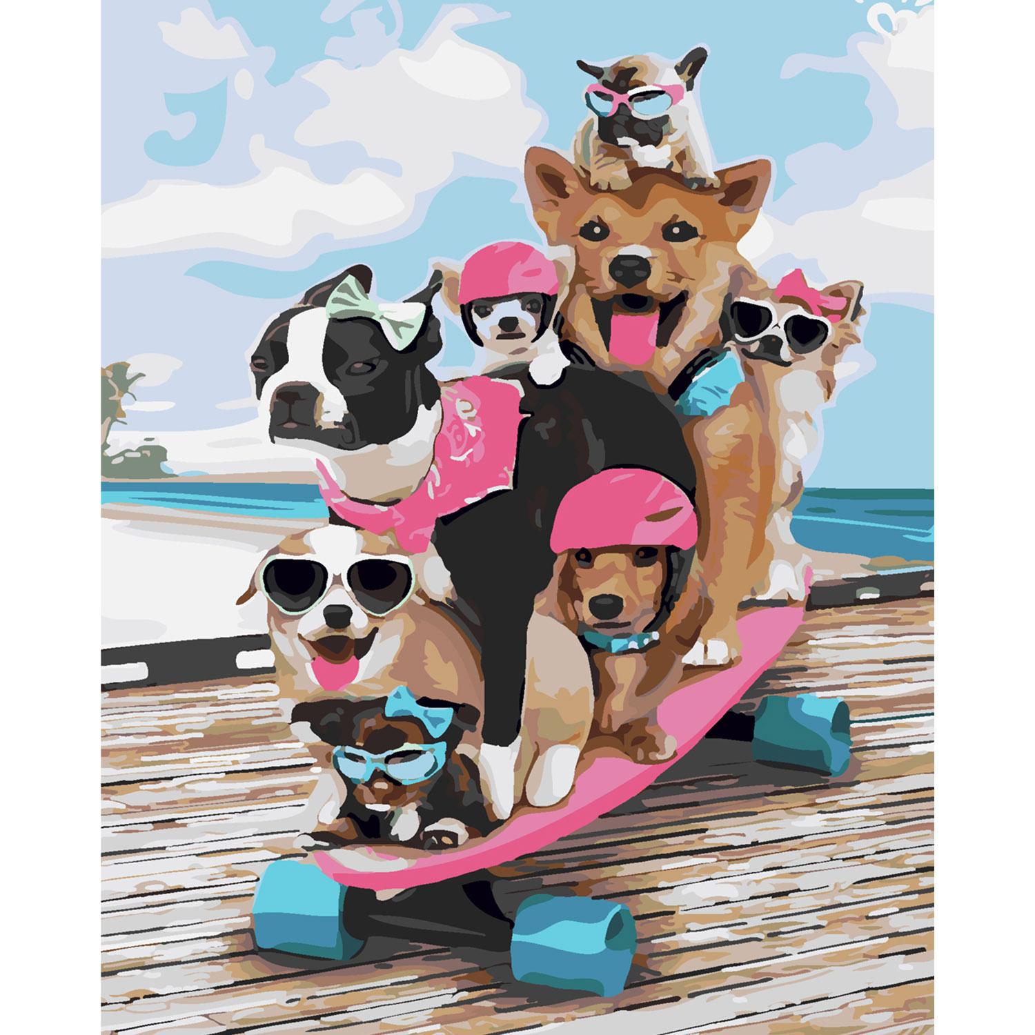 Картина по номерам Strateg Веселые скейтеры 40х50 см (SY6177)