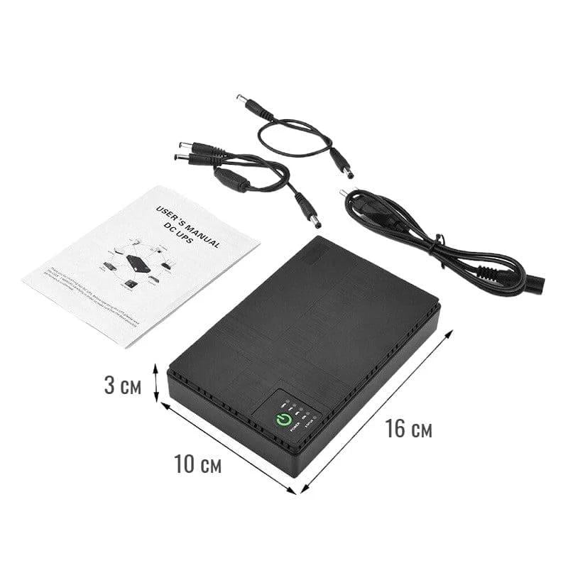 Источник бесперебойного питания для роутера mini-UPS DC1018P Wi-Fi 12V/9V/5V 8800 mAh Черный - фото 3