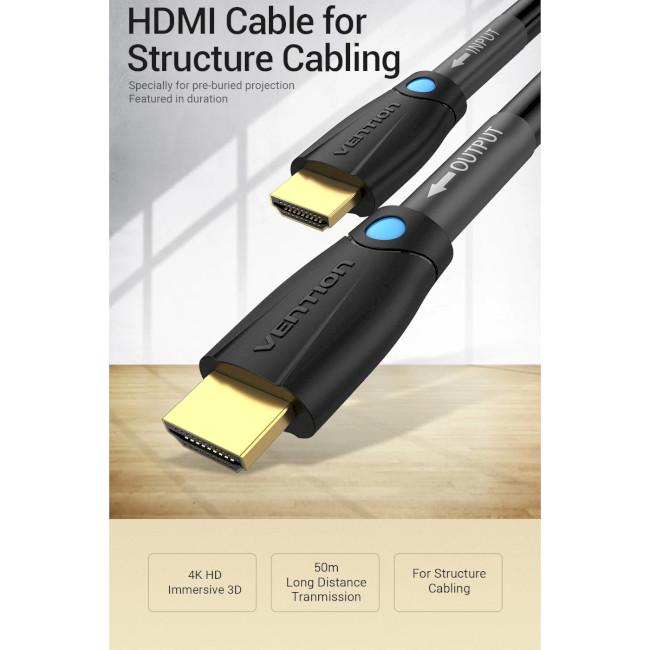 Кабель для передачи данных Vention Structure Cabling Engineering HDMI M-M v2.0 10 м Черный (604950) - фото 5