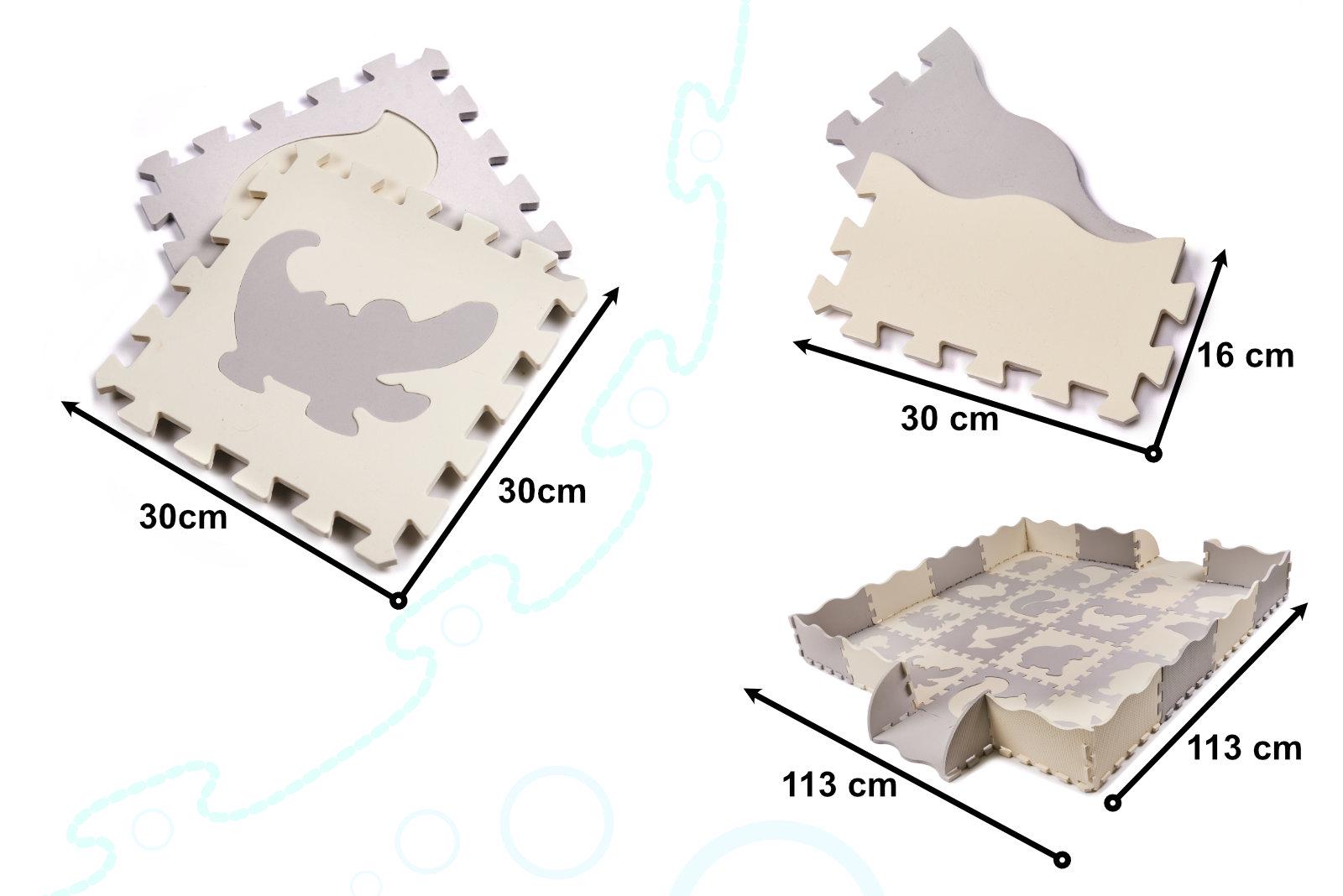 Килимок розвивальний Фігури тварин ігровий дитячий 36 деталей - фото 10
