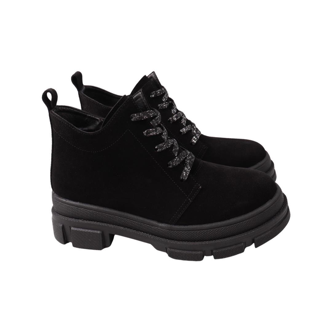 Ботинки женские Free Style из замши р. 40 Черный (4-22ZHC)