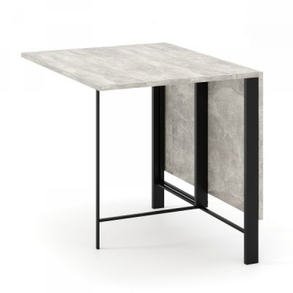 Стол-трансформер обеденный ART IN HEAD Voody ЛДСП/металл раскладной 90х10/138 см Ателье светлый/Черный (TB26040000030) - фото 1 Стол-трансформер обеденный ART IN HEAD Voody ЛДСП/металл раскладной 90х10/138 см Ателье светлый/Черный (TB26040000030) - фото 1