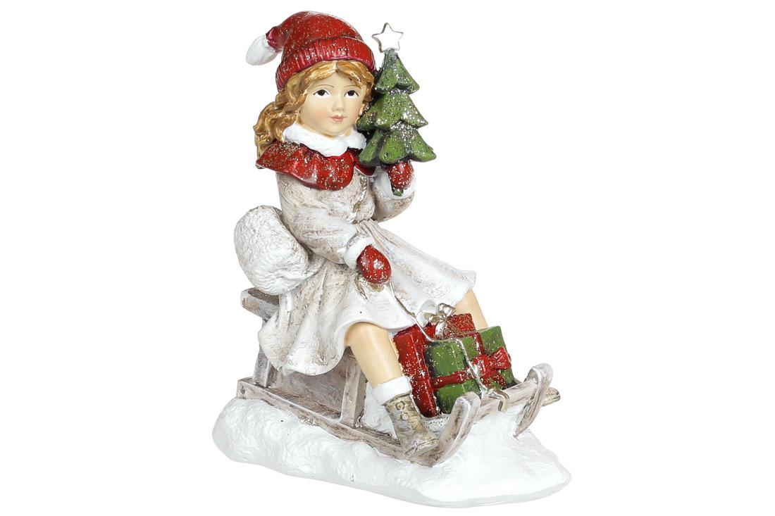 Декоративная статуэтка BonaDi Девочка с елкой (707-870)
