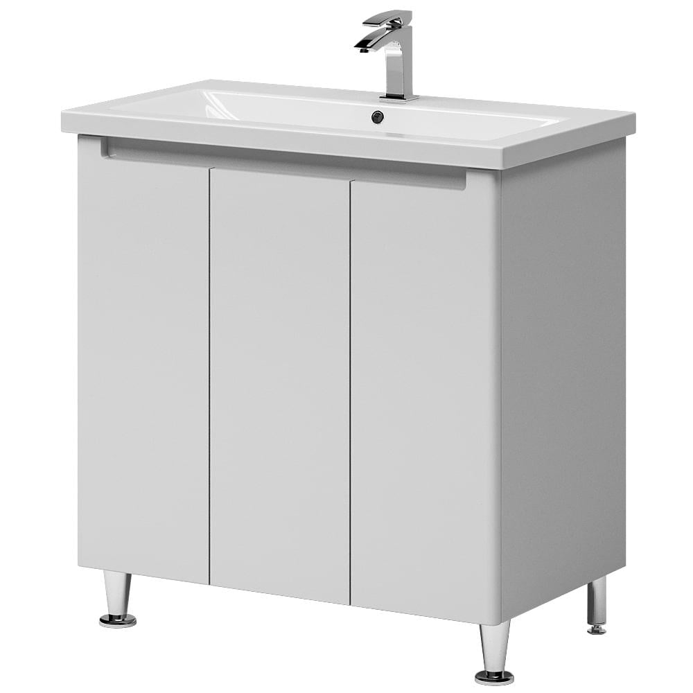 Тумба Aquarius Verona на ножках с умывальником Комо 80 Белый (12125)