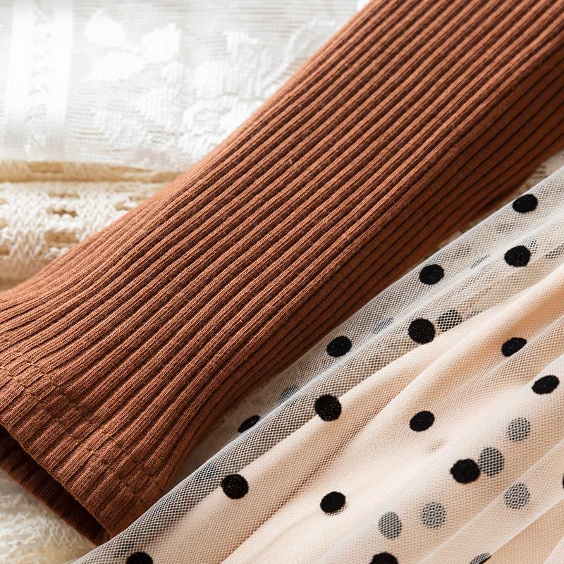 Сукня святкова дитяча KatyKids Емілія з довгим рукавом та пишною спідницею в горох 110 см Мокко з бежевим (11055460600) - фото 5 Сукня святкова дитяча KatyKids Емілія з довгим рукавом та пишною спідницею в горох 110 см Мокко з бежевим (11055460600) - фото 5