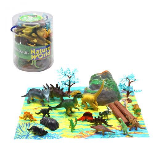Игровой набор Мир Дино 42 х 29 см 16 шт. (157805) Игровой набор Мир Дино 42 х 29 см 16 шт. (157805)