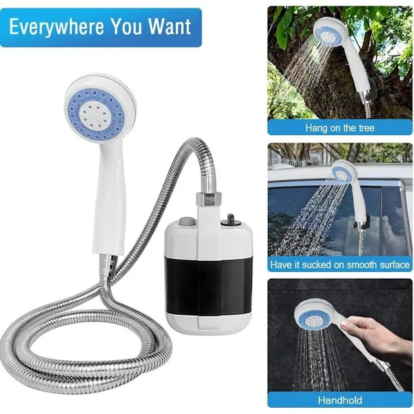 Душ электрический с помпой на аккумуляторе Travel shower USB 2200 мАг - фото 3