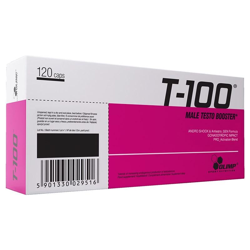 Бустер тестостерона Olimp T-100 Male Testo Booster с D-аспарагиновой кислотой и трибулусом 120 капс.