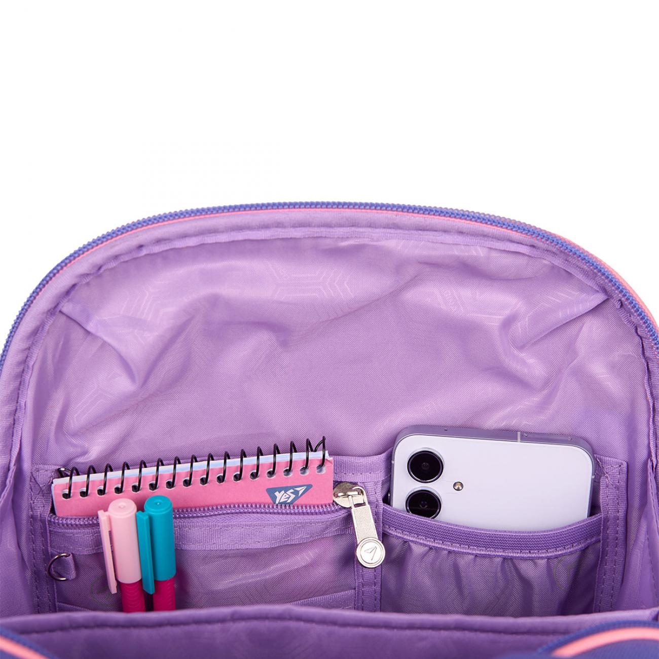 Рюкзак школьный каркасный с ортопедической спинкой YES H-100 Cute Bea (000995688) - фото 15