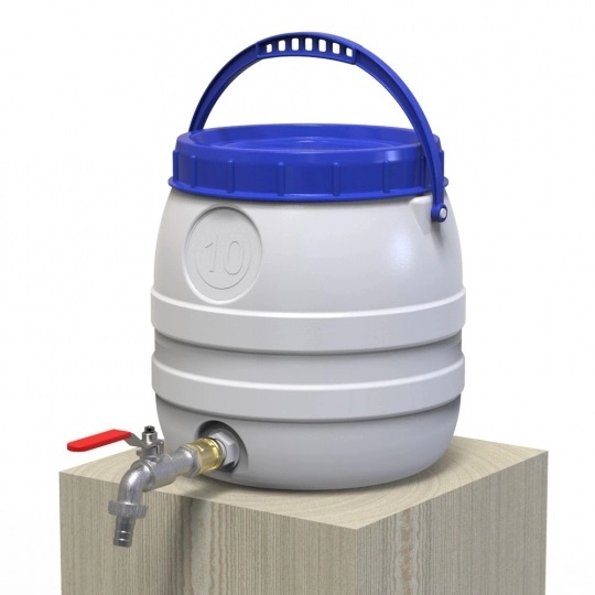 Бідон харчовий Євро Пласт дужка з латунним краном 10 л (3692)