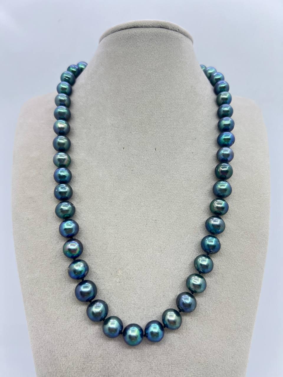 Намисто перли 10 мм 44 см Чорний (11257)