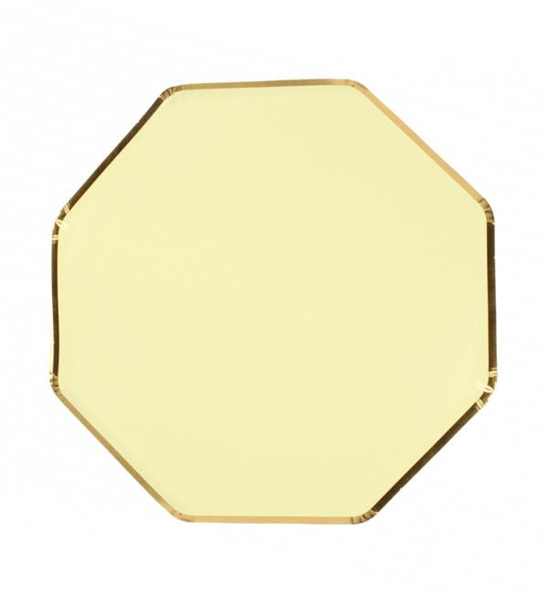 Одноразовые тарелки Octagon 23 см 10 шт. Желтый (514144)