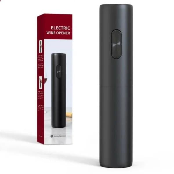Штопор для відкривання винних пляшок електричний на батарейках 33327 Чорний (33327)