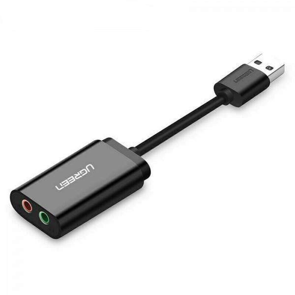 Звукова карта Ugreen US205 USB AUX Jack TRRS Mic/EarALC4042 15cm Black (30724) - фото 3 Звукова карта Ugreen US205 USB AUX Jack TRRS Mic/EarALC4042 15cm Black (30724) - фото 3