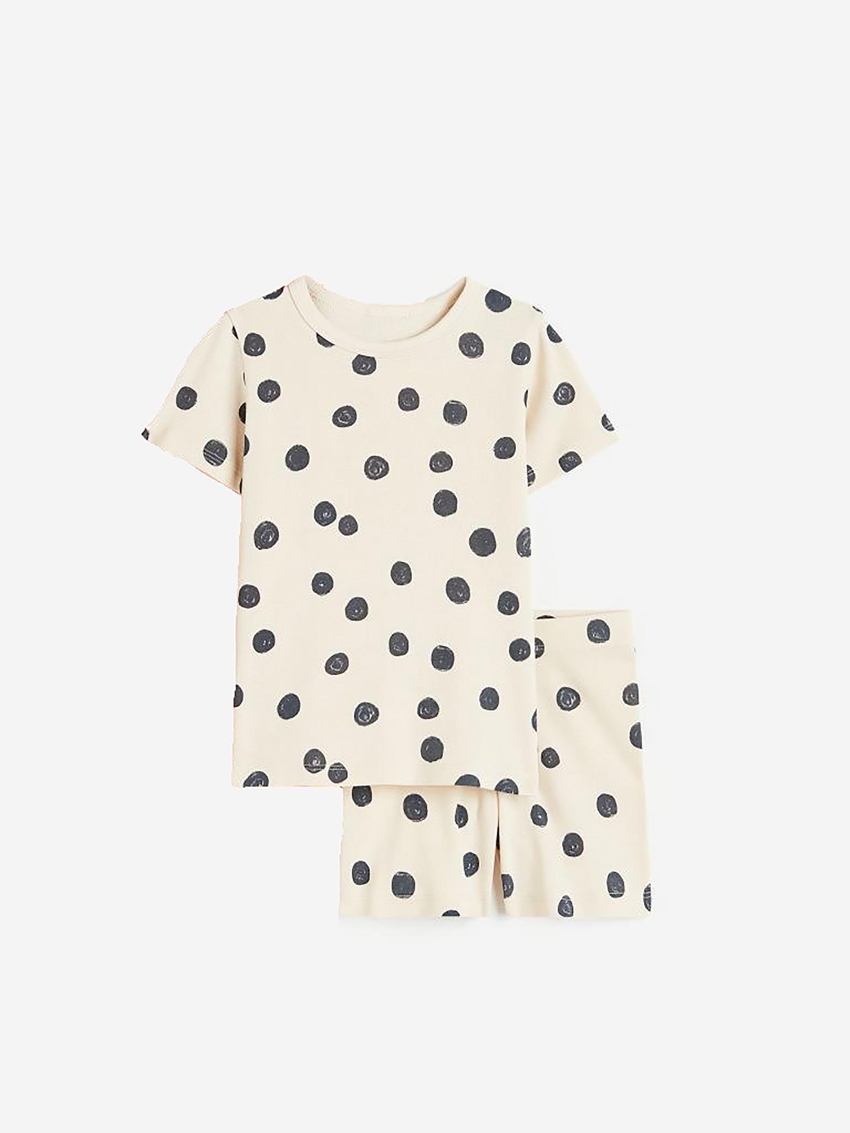 Піжама H&M Горох футболка/шорти 110-116 см Світло-бежевий (A1712683639) Піжама H&M Горох футболка/шорти 110-116 см Світло-бежевий (A1712683639)