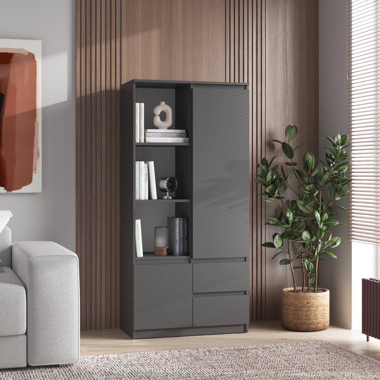 Шафа-пенал Вайс R-26 802х400х1691 мм Антрацит (30773245) - фото 1 Шафа-пенал Вайс R-26 802х400х1691 мм Антрацит (30773245) - фото 1