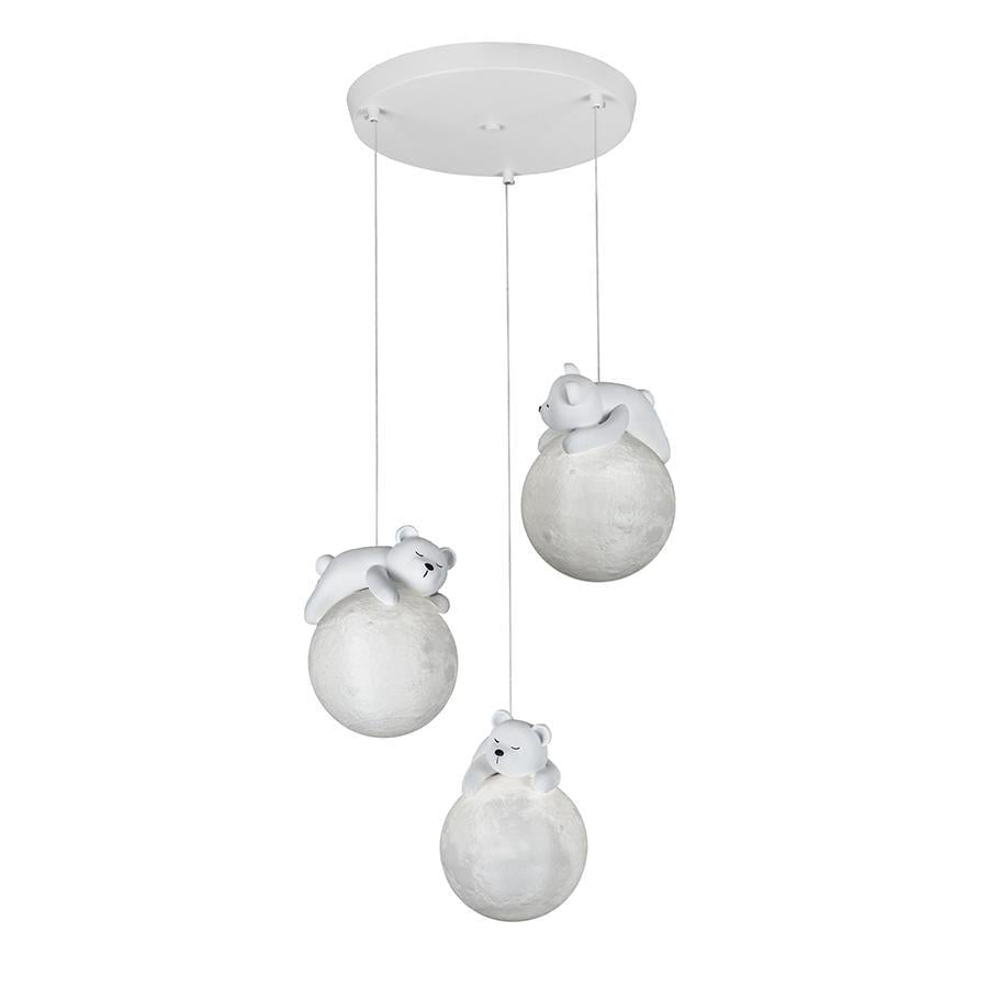 Люстра подвесная Lighthouse LS-19819-3 300 BR с медведем Белый