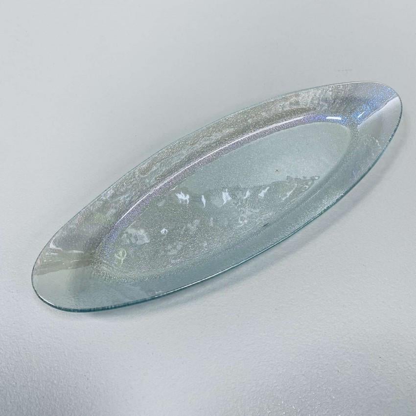 Блюдо для сервировки Viva Frozen 0012 овальное стеклянное 30,5х11 см. (2373910981)