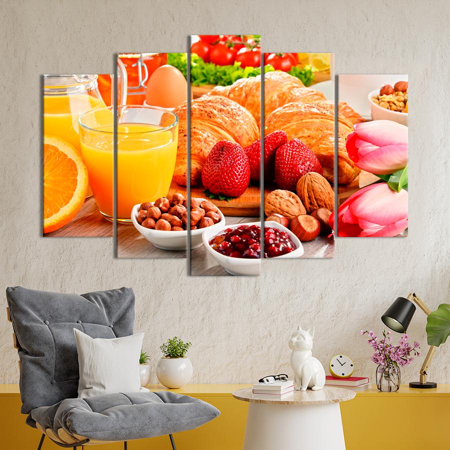 Настенний декор Полезные продукты для вкусного завтрака 112x68 см (A297-5)