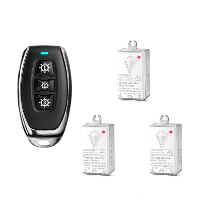 Комплект беспроводной выключатель-брелок 3-канальный M3 и приемный блок 220V 1000W (SW-R01)