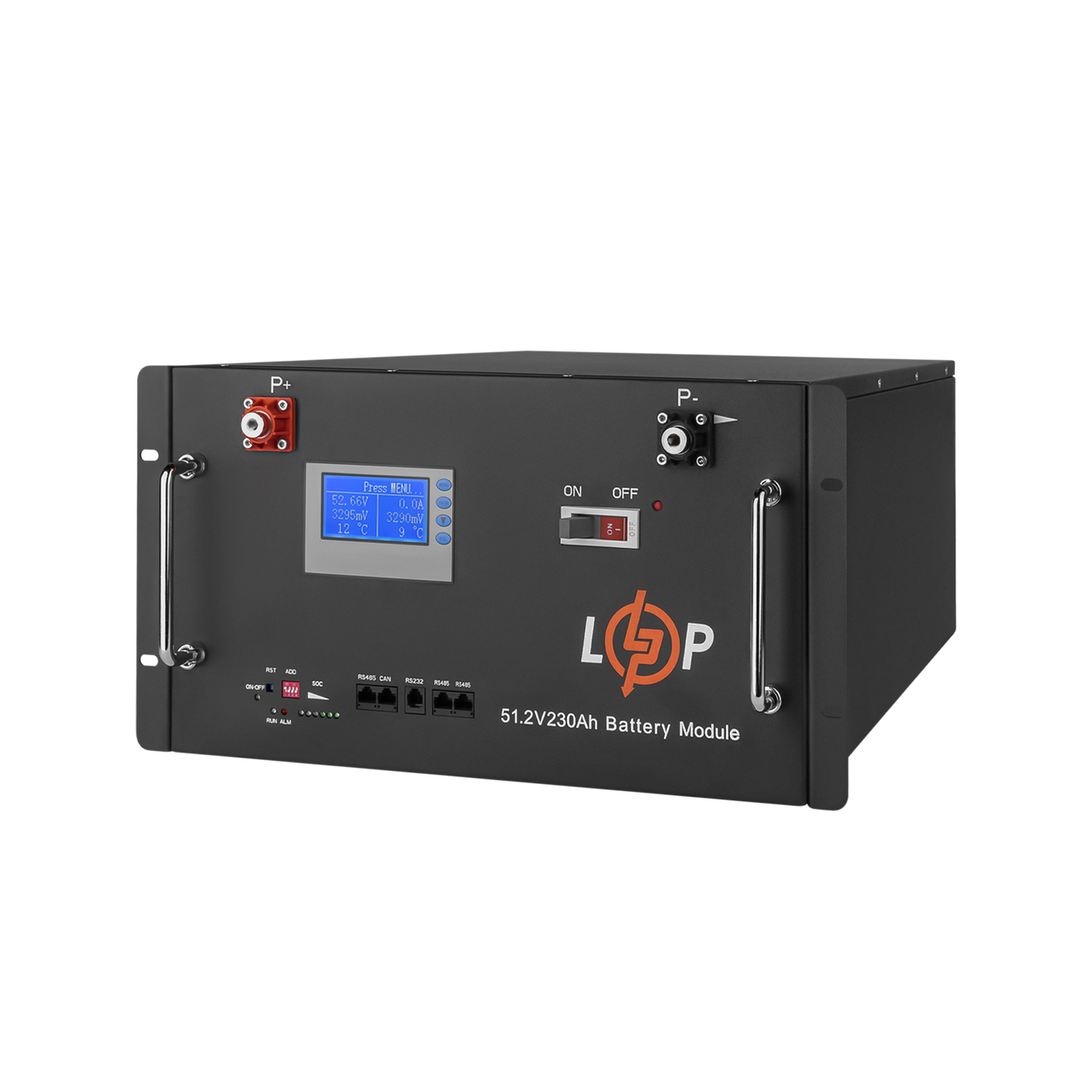 Аккумулятор LogicPower LP LiFePO4 48V 230 Ah 11776Wh Smart BMS 200A с LCD RM - фото 2 Аккумулятор LogicPower LP LiFePO4 48V 230 Ah 11776Wh Smart BMS 200A с LCD RM - фото 2