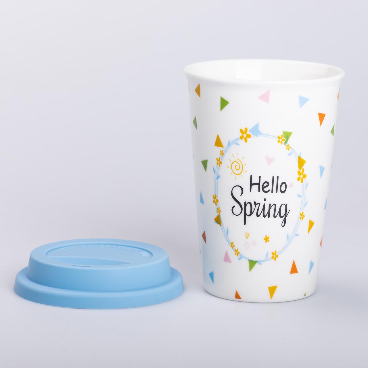 Стакан керамический с силиконовой крышкой и отверстием для трубочки 420 мл - фото 3 Стакан керамический с силиконовой крышкой и отверстием для трубочки 420 мл - фото 3