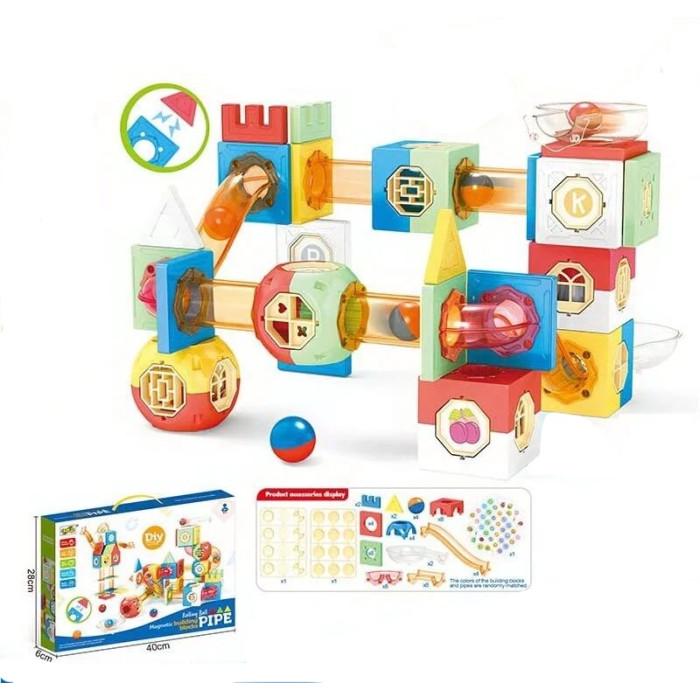 Конструктор магнітний DIY Magnetic FOO76 кульки/тунелі наклейки 79 ел. (29832319) - фото 2 Конструктор магнітний DIY Magnetic FOO76 кульки/тунелі наклейки 79 ел. (29832319) - фото 2