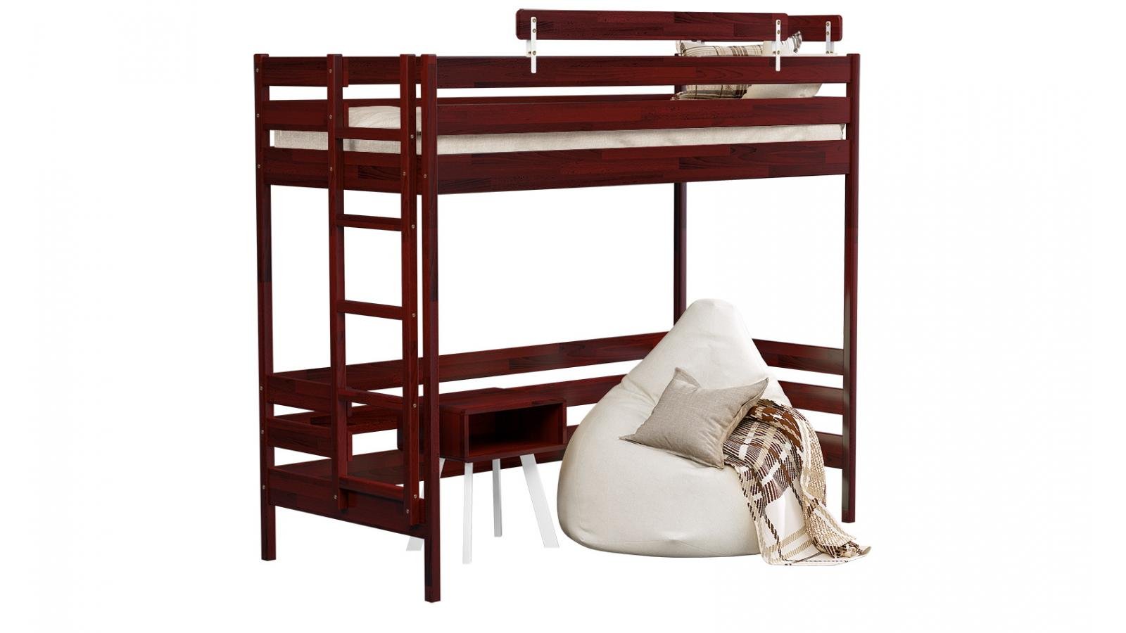 Кровать-чердак Лаос 90х200 см Красное дерево