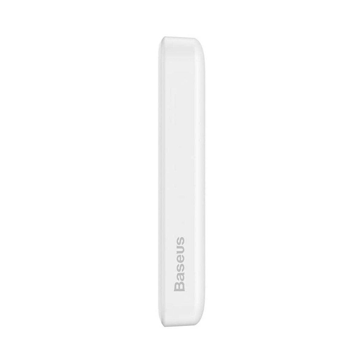 Повербанк Baseus Magnetic Mini 10000 mAh 20 W 2в1 QC3.0+PD3.0 с беспроводной зарядкой Qi 15 W White (PPCX030002) - фото 5