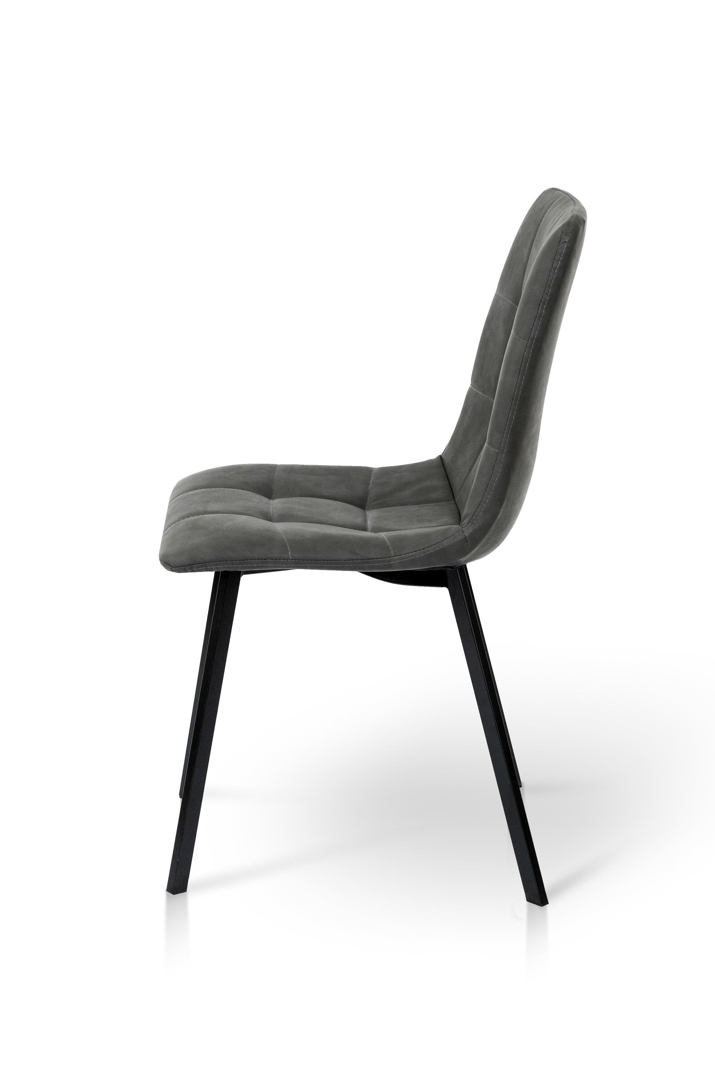 Стілець для кухні та вітальні ГРЕЙС Чілі квадрат 440х890х460 мм Чорний/Антрацит (GAА0052359) - фото 3 Стілець для кухні та вітальні ГРЕЙС Чілі квадрат 440х890х460 мм Чорний/Антрацит (GAА0052359) - фото 3