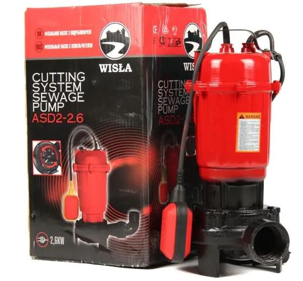 Насос дренажно-фекальный Wisla ASD 2 2,6 kW А нож/измельчитель с поплавком (30380175)
