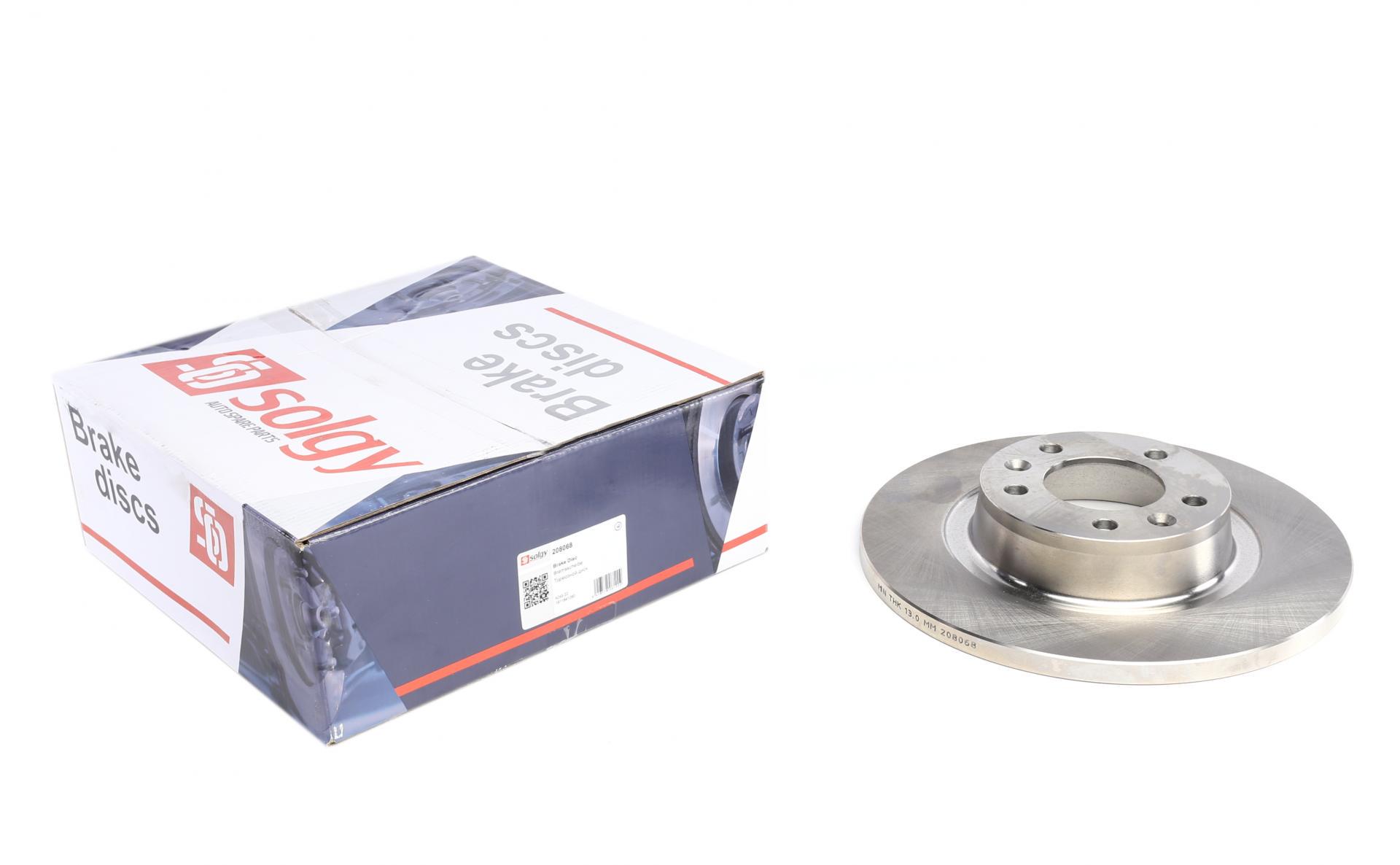 Диск тормозной задний SOLGY для Citroen Jumpy/Fiat Scudo 07- 290х14 мм (208068)