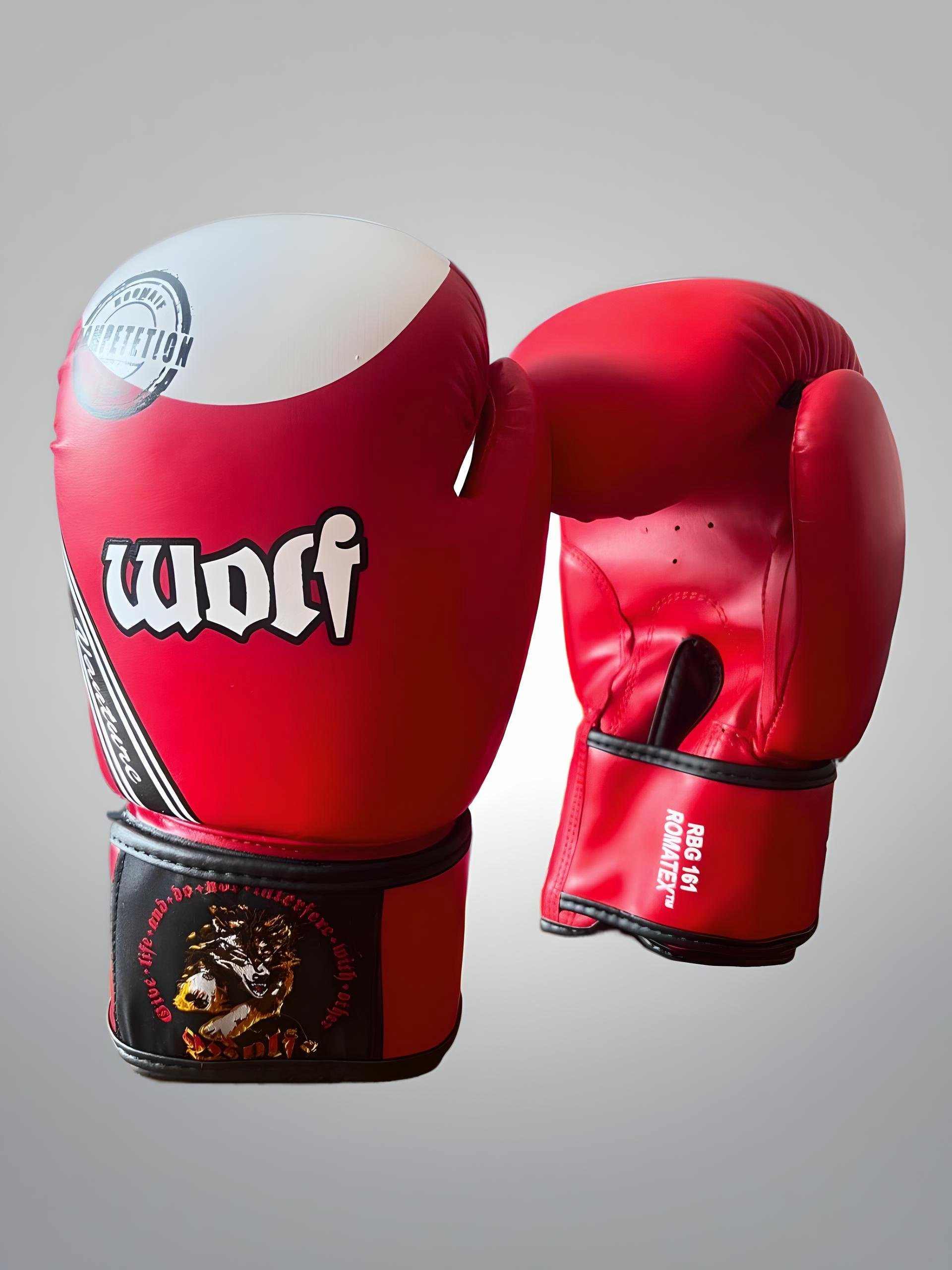 Перчатки боксерские WOLF 10 унций Красный (264c0409)