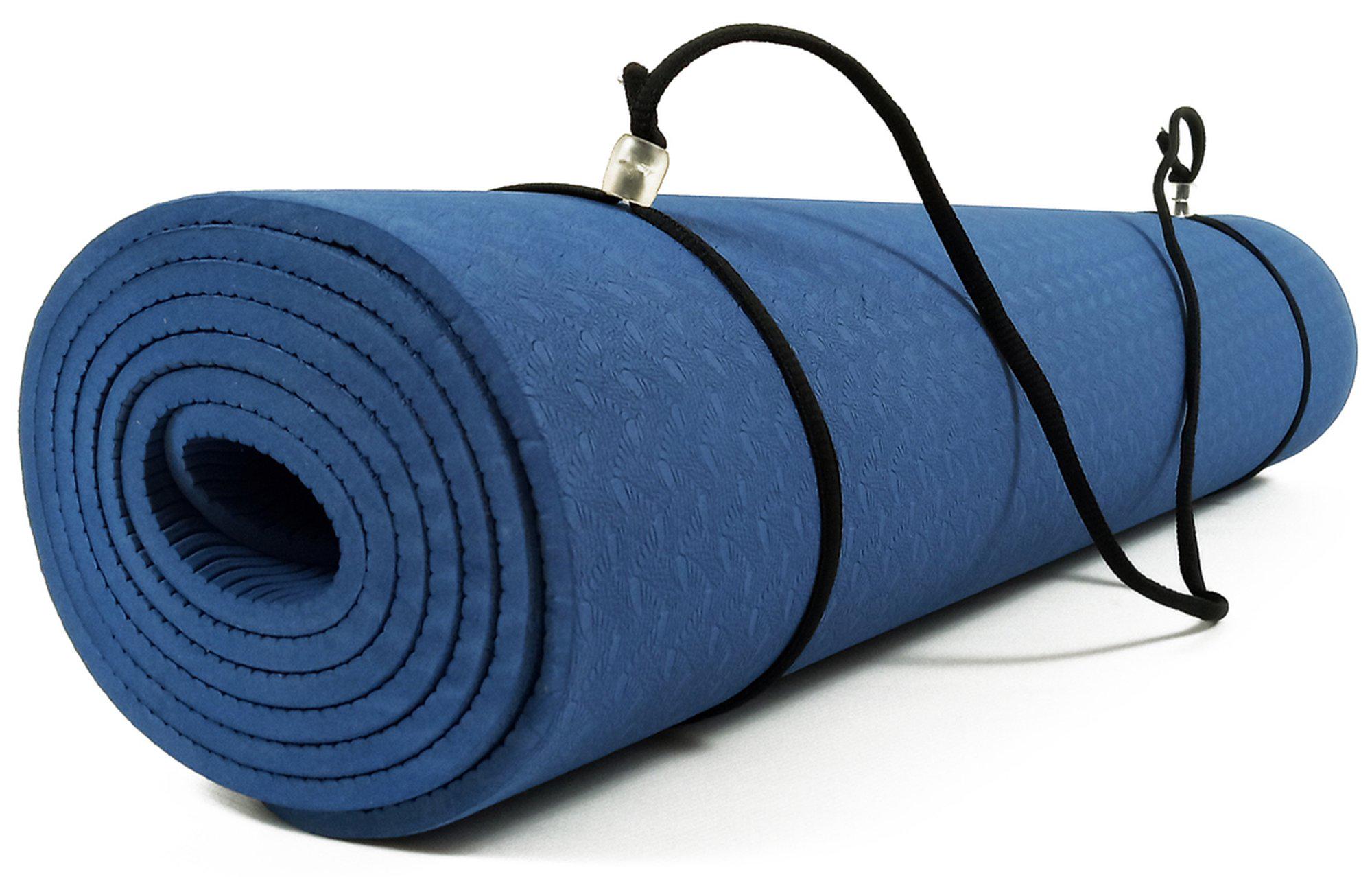 Коврик для йоги TPE EasyFit ECO-Friendly 6 мм однослойный Синий - фото 1