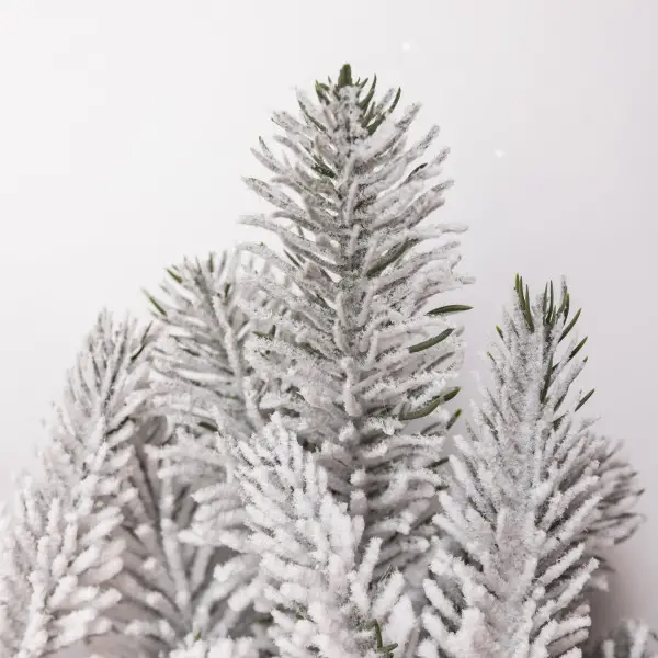 Свічник-вінок на 1 свічку з декором засніжений Білий - фото 6