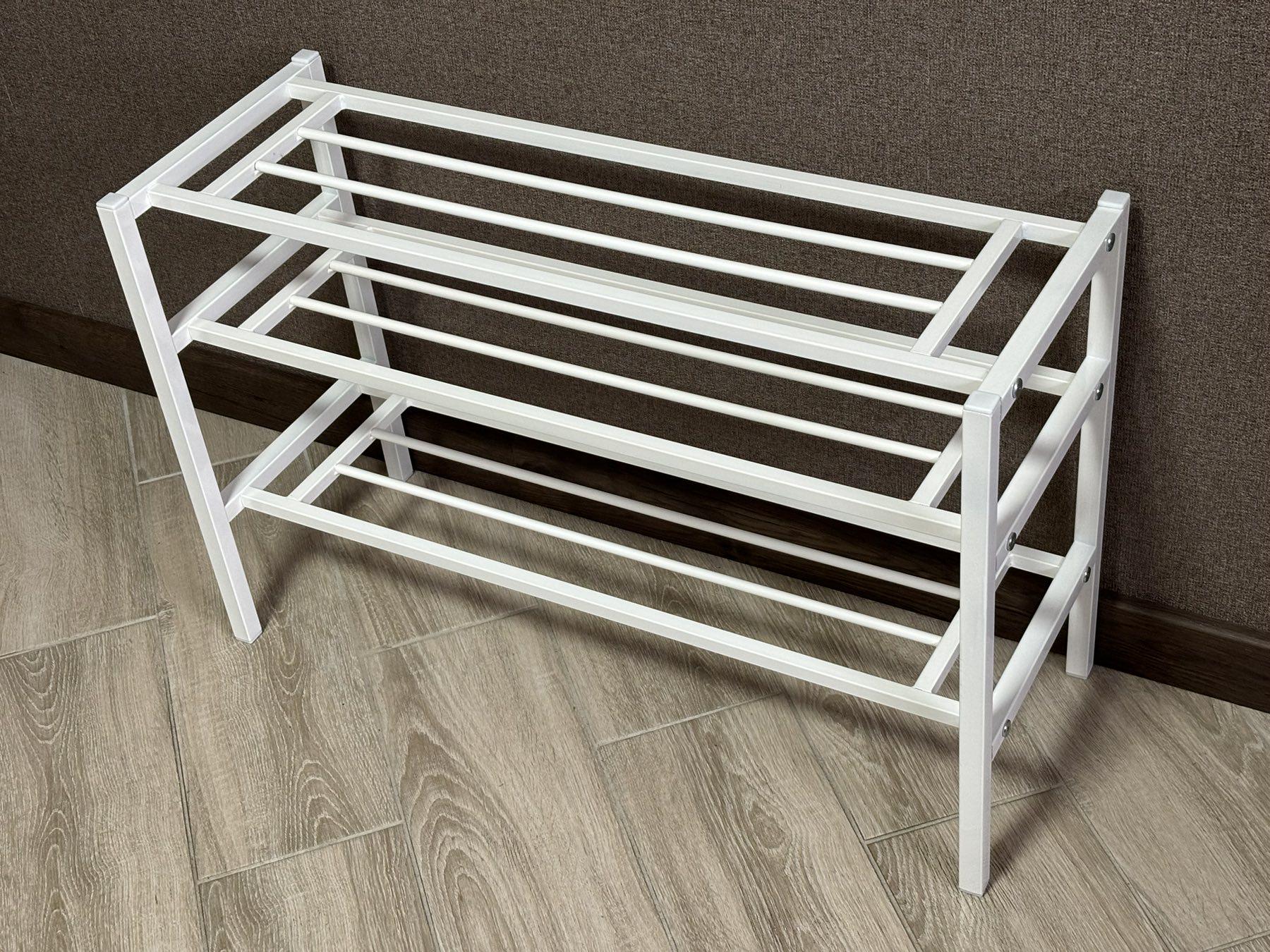 Полиця для взуття R-3 металева розбірна 80 см Білий - фото 8