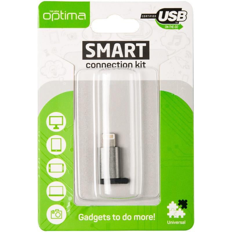 Адаптер Optima A3 MicroUSB Lightning Aluminium - фото 3