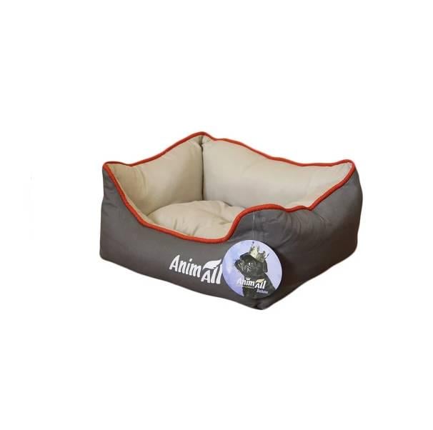 Лежанка для собак и кошек AnimAll Ат 1116 Nena S 45x35x16 см Grey/Red (2000981181116)